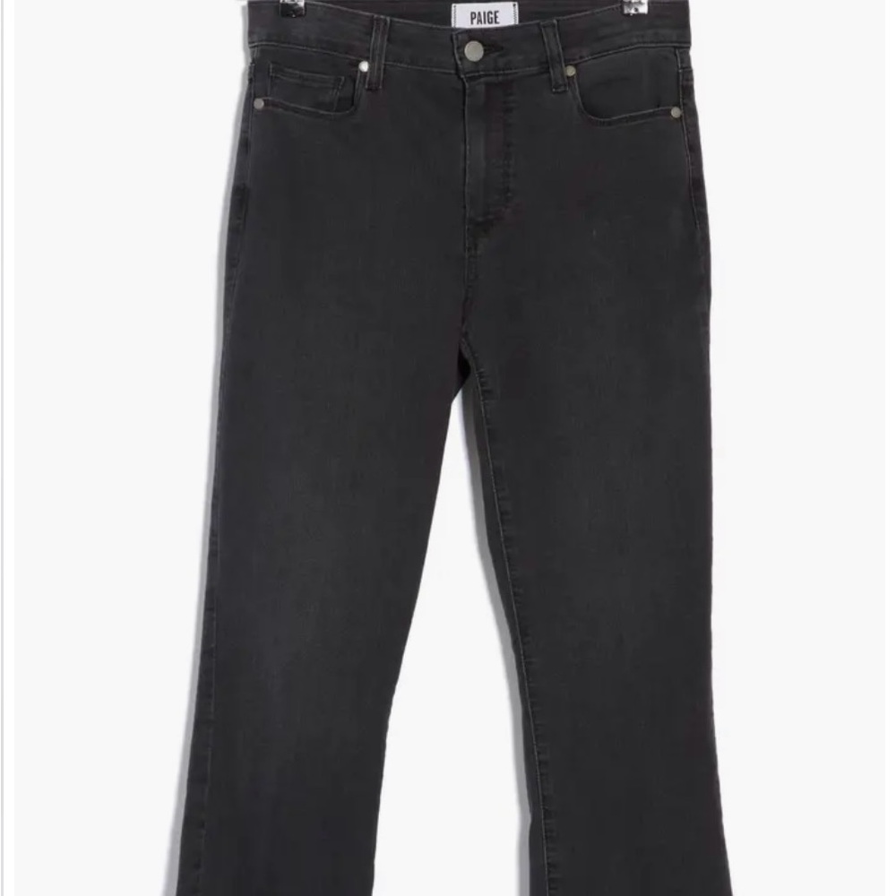 PAIGE Rory Crop Flare Jeans in Black